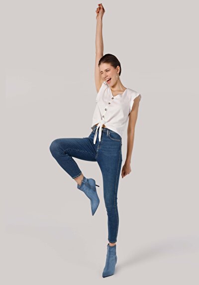Image de T-shirt À Manches Courtes Blanc Regular Fit  Femme