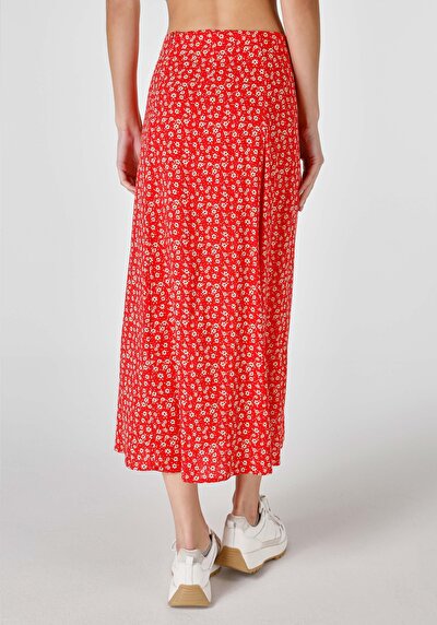 Image de Jupe Rouge Midi Skirt Femme