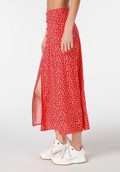 Image de Jupe Rouge Midi Skirt    Femme