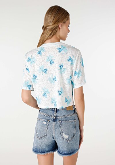 Image de T-shirt À Manches Courtes Blanc Regular Fit  Femme