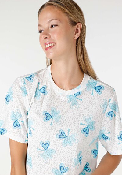 Image de T-shirt À Manches Courtes Blanc Regular Fit  Femme