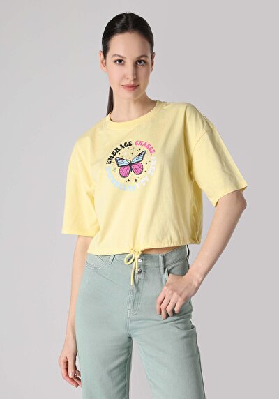 Image de T-shirt À Manches Courtes Jaune Regular Fit  Femme