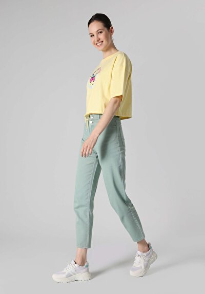 Image de T-shirt À Manches Courtes Jaune Regular Fit  Femme