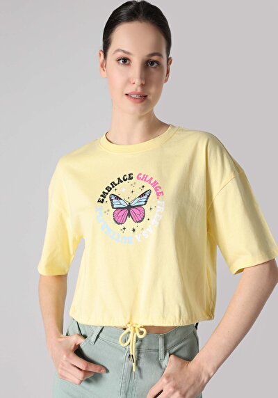 Image de T-shirt À Manches Courtes Jaune Regular Fit  Femme