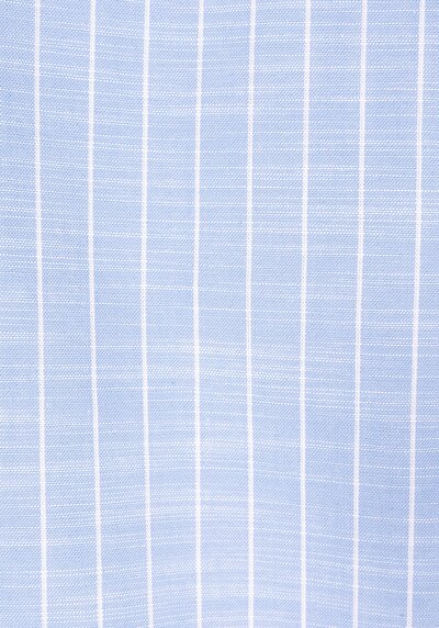 Image de Chemise À Manches Longues Bleu Regular Fit Rayé Oxford Homme