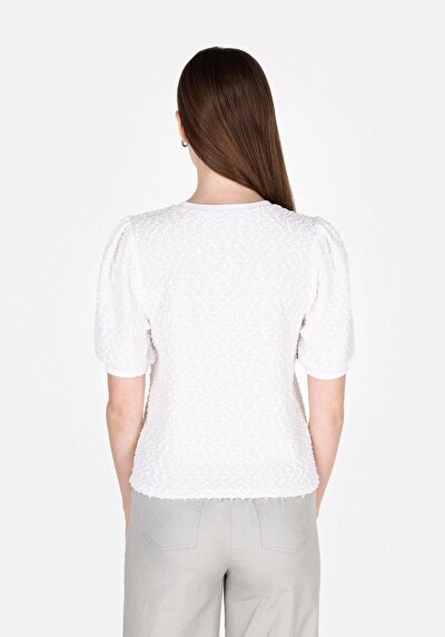 Image de T-shirt À Manches Courtes Blanc Regular Fit Jakarli Femme