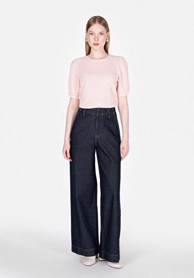 Afficher les détails de T-shirt À Manches Courtes Rose Regular Fit Jakarli Femme