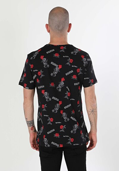 Image de T-shirt À Manches Courtes Noir Regular Fit Homme