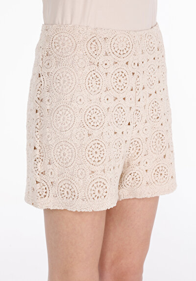 Image de Short Beige Slim Fit Femme