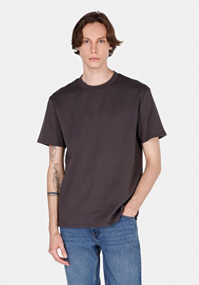 Image de T-shirt À Manches Courtes Marron Comfort Fit Jakarli Homme