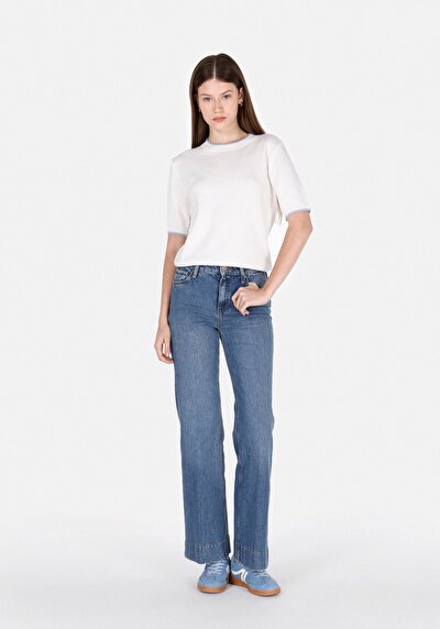 Image de 793 Marissa Pantalon Wide Leg High Rise En Jean Regular Fit Femme