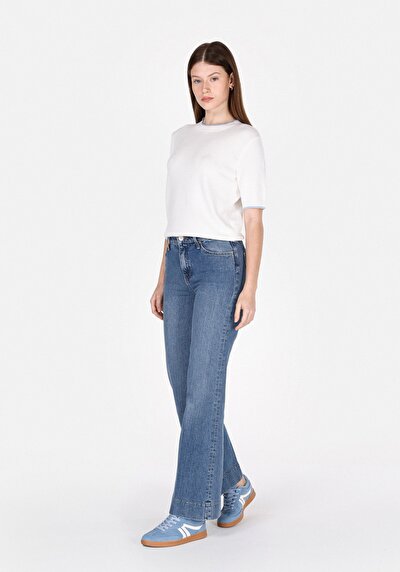 Image de 793 Marissa Pantalon Wide Leg High Rise En Jean Regular Fit Femme