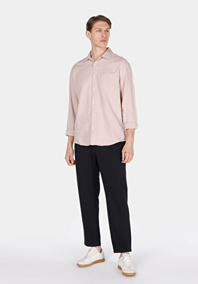 Image de Chemise À Manches Longues Bleu Regular Fit Rayé Popeline Femme