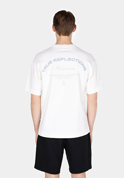 Image de T-shirt À Manches Courtes Blanc Comfort Fit Droit Homme