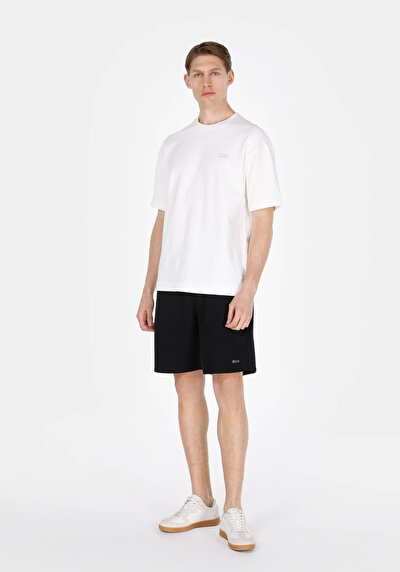 Image de T-shirt À Manches Courtes Blanc Comfort Fit Droit Homme