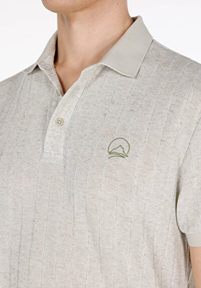 Image de T-shirt Polo À Manches Courtes Vert Droit Regular Fit Homme
