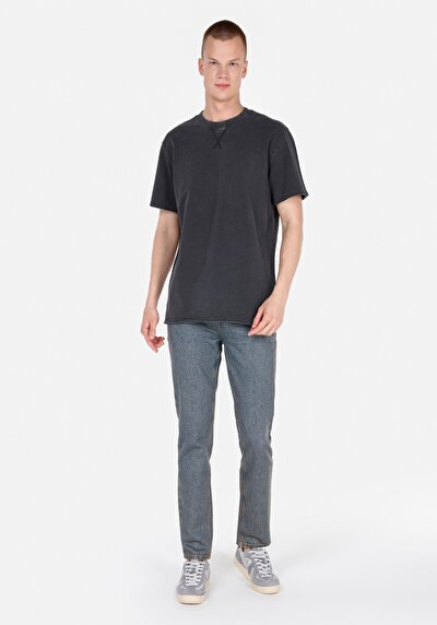 Afficher les détails de T-shirt À Manches Courtes Anthracite Comfort Fit  Homme