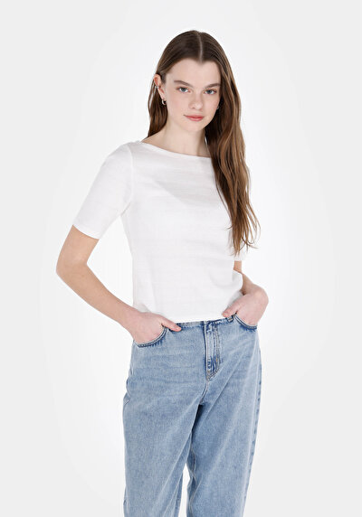 Image de Blouse À Manches Courtes Blanc Slim Fit Manches Courtes Femme