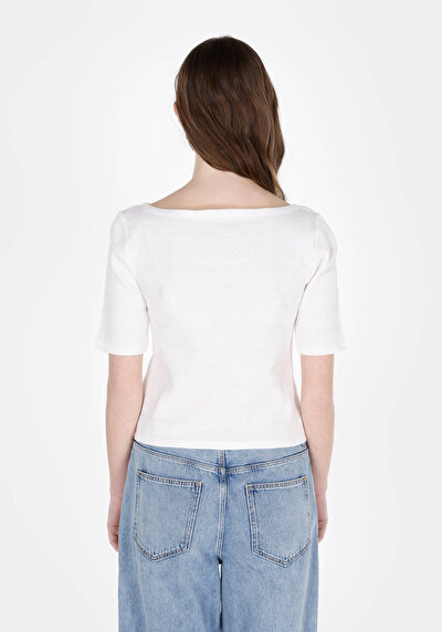 Image de Blouse À Manches Courtes Blanc Slim Fit Manches Courtes Femme