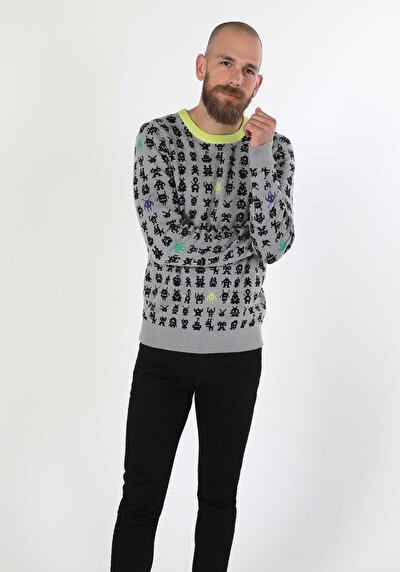 Image de Pull Gris Regular Fit   Homme