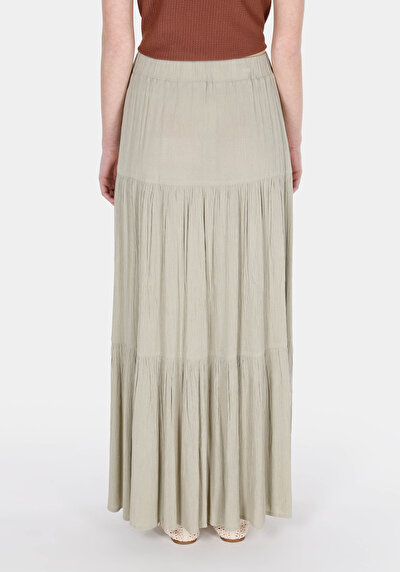 Image de Jupe Vert Droit Uni Maxi Femme