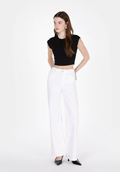Image de 793 Marissa Pantalon  Wide Leg High Rise En Jean Regular Fit Femme