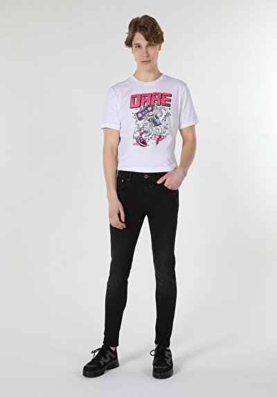 Image de 040 Alex Pantalon Noir Skinny Leg En Skinny Fit Homme