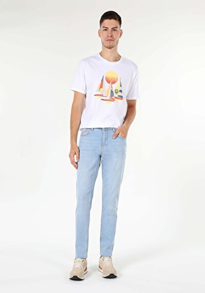 Image de 041 Danny Pantalon Marine Slim Leg En Slim Fit Homme