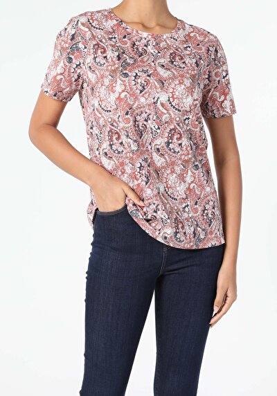 Image de T-shirt À Manches Courtes Multicolou Regular Fit Femme
