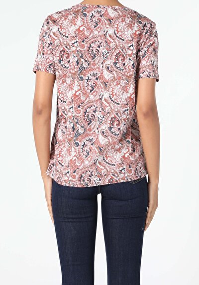 Image de T-shirt À Manches Courtes Multicolou Regular Fit  Femme