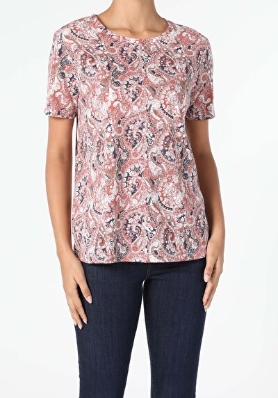 Image de T-shirt À Manches Courtes Multicolou Regular Fit  Femme