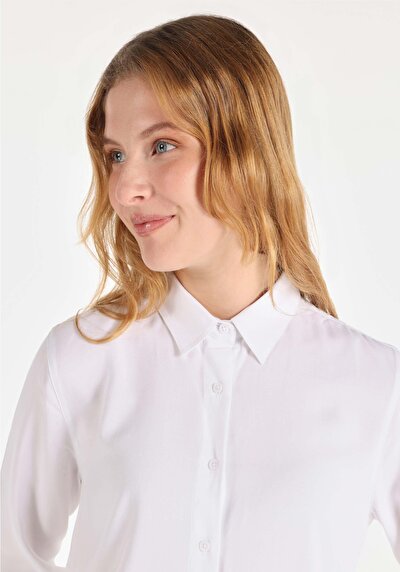 Image de Chemise À Manches Longues Blanc Regular Fit   Femme