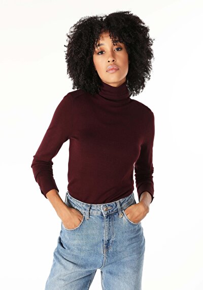 Image de Pull Bordeaux Slim Fit   Femme