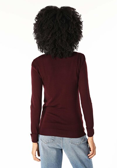 Image de Pull Bordeaux Slim Fit   Femme