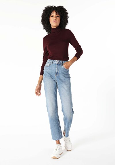 Image de Pull Bordeaux Slim Fit   Femme