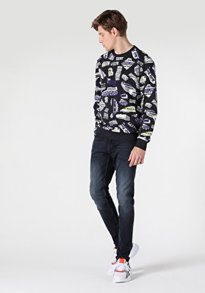 Image de 041 Danny Pantalon Bleu Foncé Slim Leg  En  Slim Fit Homme