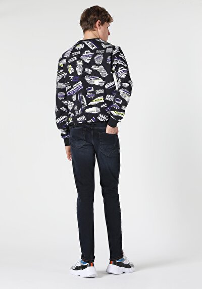 Image de 041 Danny Pantalon Bleu Foncé Slim Leg  En  Slim Fit Homme