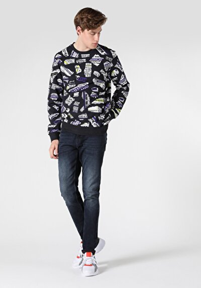 Image de 041 Danny Pantalon Bleu Foncé Slim Leg En Slim Fit Homme