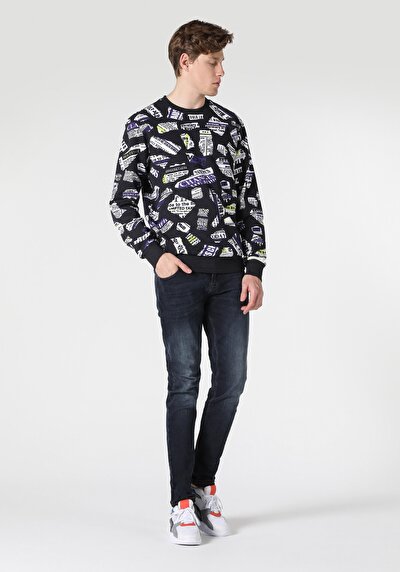 Image de 041 Danny Pantalon Bleu Foncé Slim Leg  En  Slim Fit Homme