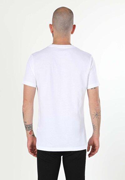 Image de T-shirt À Manches Courtes Blanc Regular Fit Homme