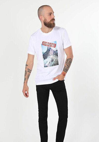 Image de T-shirt À Manches Courtes Blanc Regular Fit Homme