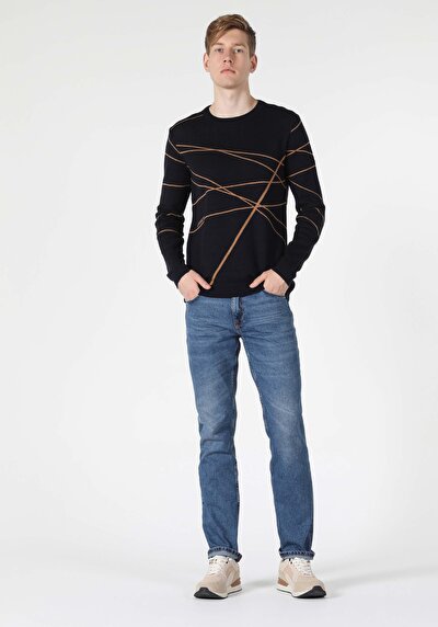 Image de Pull Noir Regular Fit   Homme