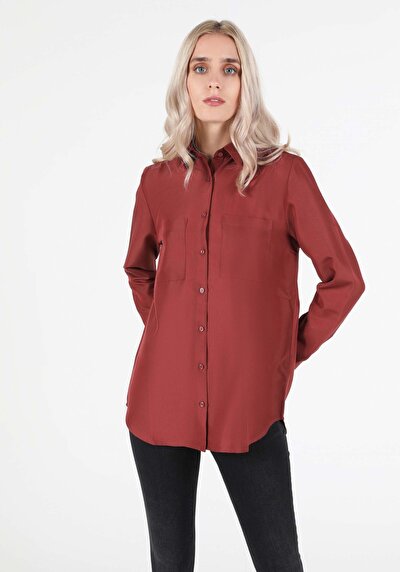 Image de Chemise À Manches Longues Marron Regular Fit Femme
