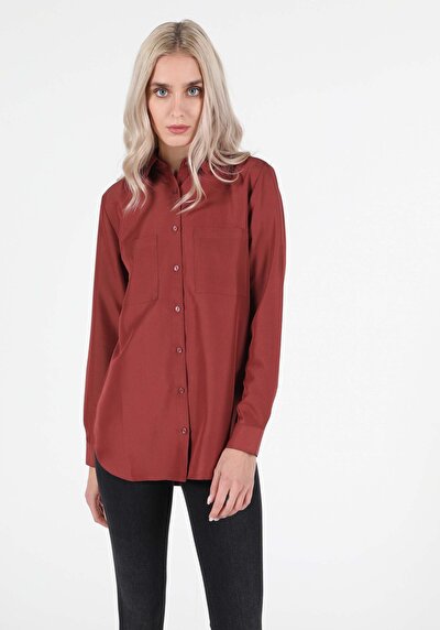 Image de Chemise À Manches Longues Marron Regular Fit Femme