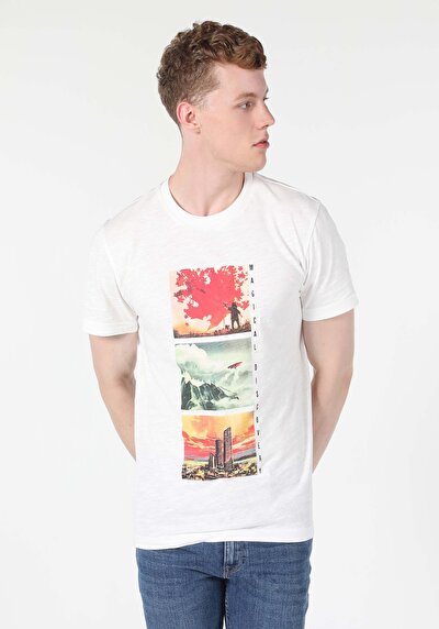 Image de T-shirt À Manches Courtes Blanc Regular Fit  Homme