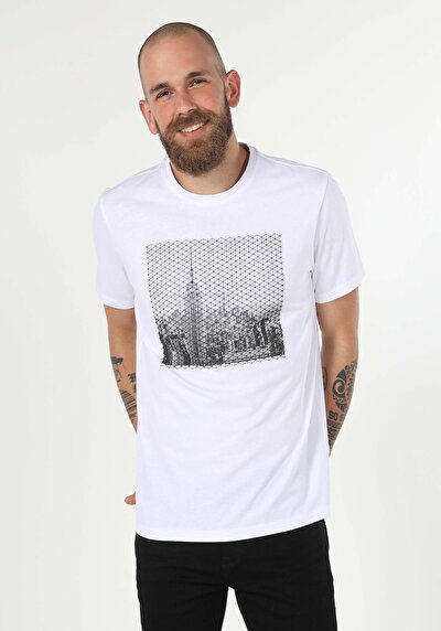 Image de T-shirt À Manches Courtes Blanc Regular Fit  Homme