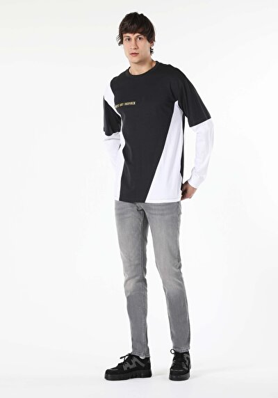 Image de T-shirt À Manches Longues Anthracite Comfort Fit Homme