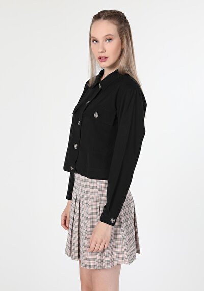 Image de Chemise À Manches Longues Noir Regular Fit Femme