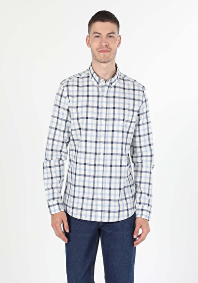 Image de Chemise À Manches Longues Blanc Slim Fit Homme