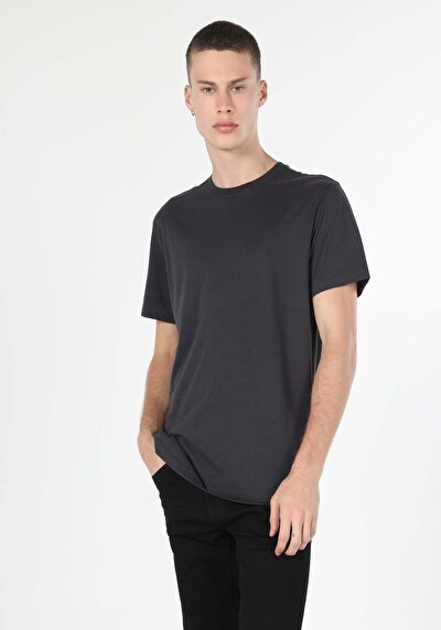 Image de T-shirt À Manches Courtes Anthracite Regular Fit Homme